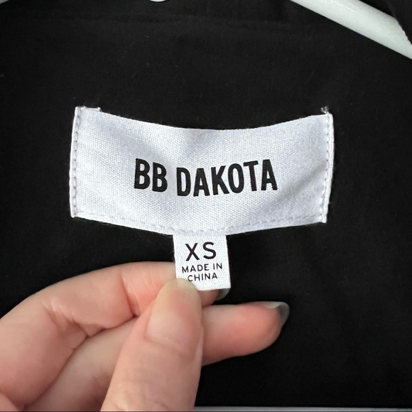 🍉 BB Dakota Wade Black Faux Suede Jacket XS - Picture 7 of 16